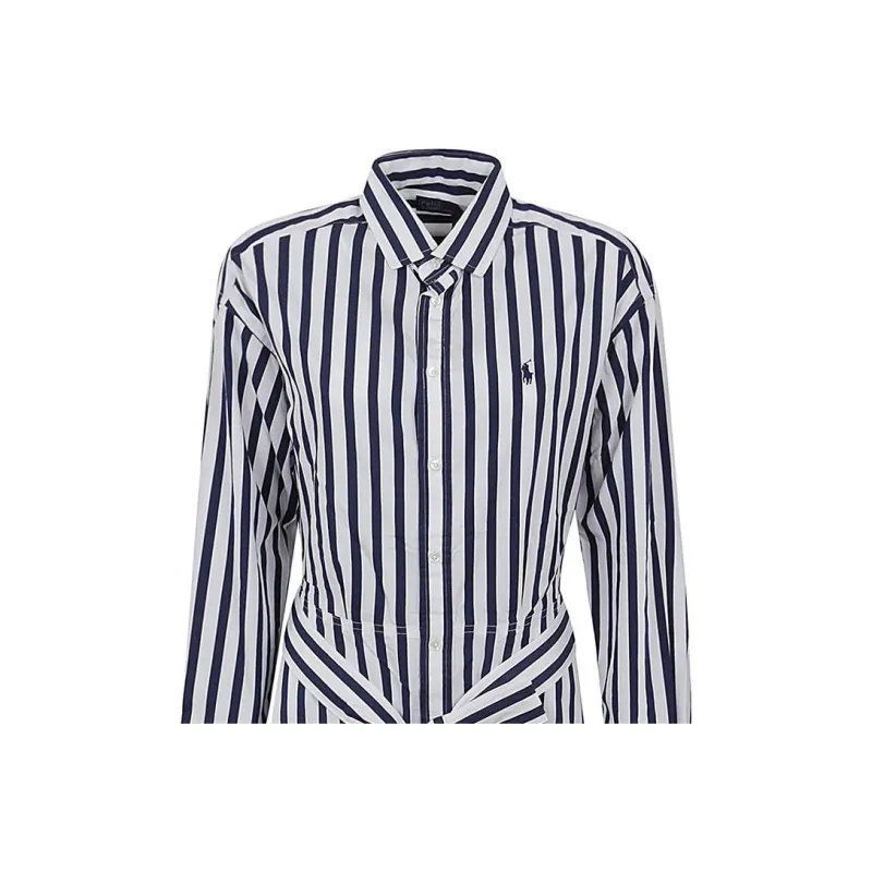Polo Ralph Lauren Striped Tie Waisted Shirt Dress-4