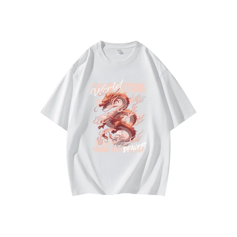 CENPIN Drop Shoulder Sleeve Short Sleeved T Shirts For Summer Unisex-0