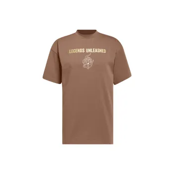 Adidas Drop Shoulder Sleeve T Shirt Men's Stratum Dark Earthy Brown