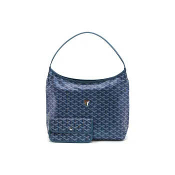 GOYARD Bohème Hobo Canvas With Calfskin Hobo Bag Handbag Shoulder Bag Women's Pearl Blue