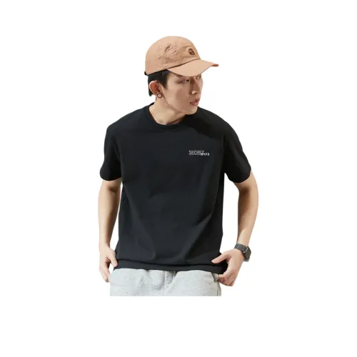 Tonlion T-Shirts Men Black