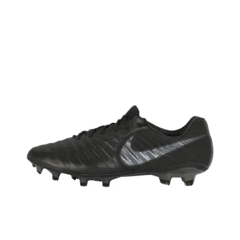 Nike Tiempo Legend 7 Elite FG Rubber Long Studs Anti Slip Wear Resistant Soccer Shoes Men's Black