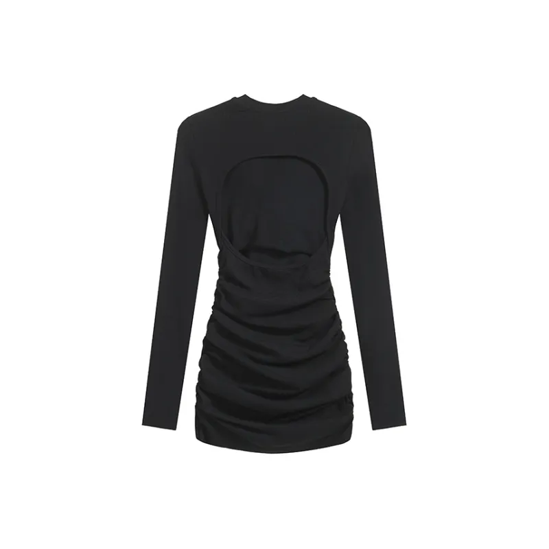 ABBY GODDESS Long Sleeved Dresses Women's Black-1