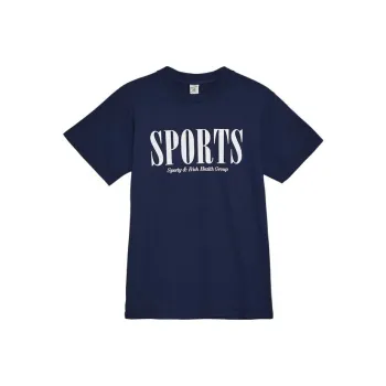 SPORTY & RICH Text print Cotton T shirt