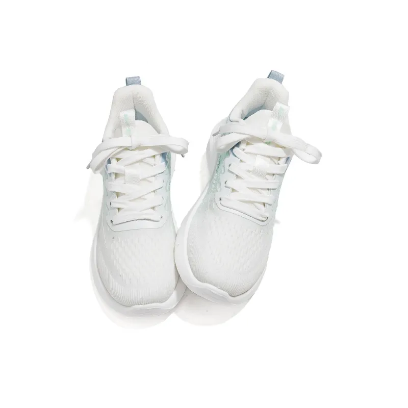 Warrior Anti Slip Wear Resistant Low Top Casual Running Shoes Women's White Green-2