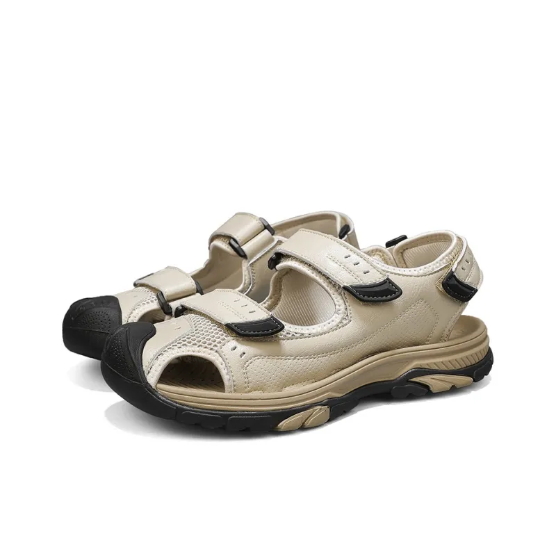 GESENLANG Beach Sandals Men Black/Khaki/Sand-6