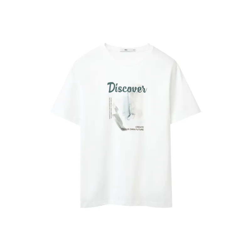 HLA T Shirts Men Ecru Pattern CE-0