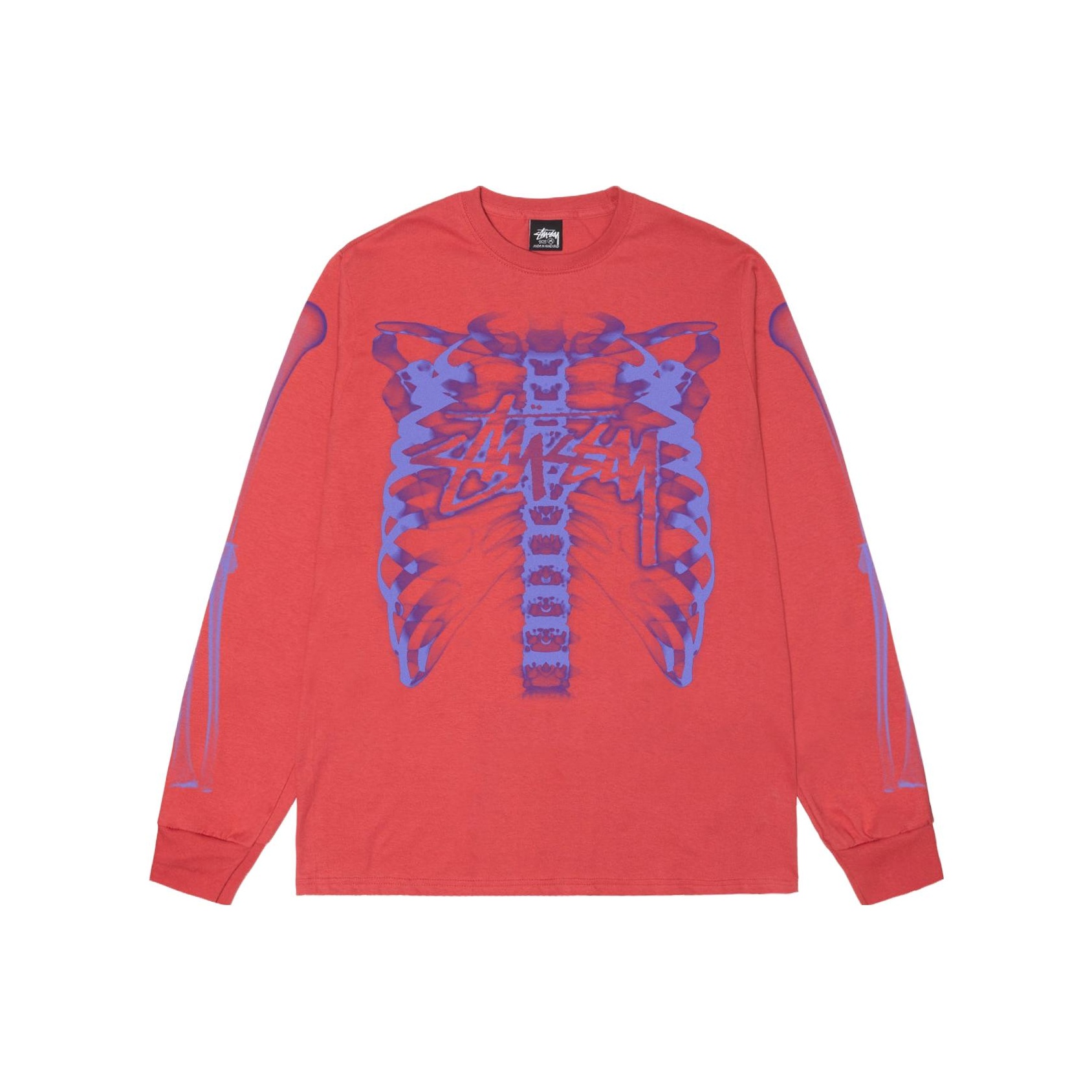 Stussy Rib Cage 3M L/S Tee White L - POIZON
