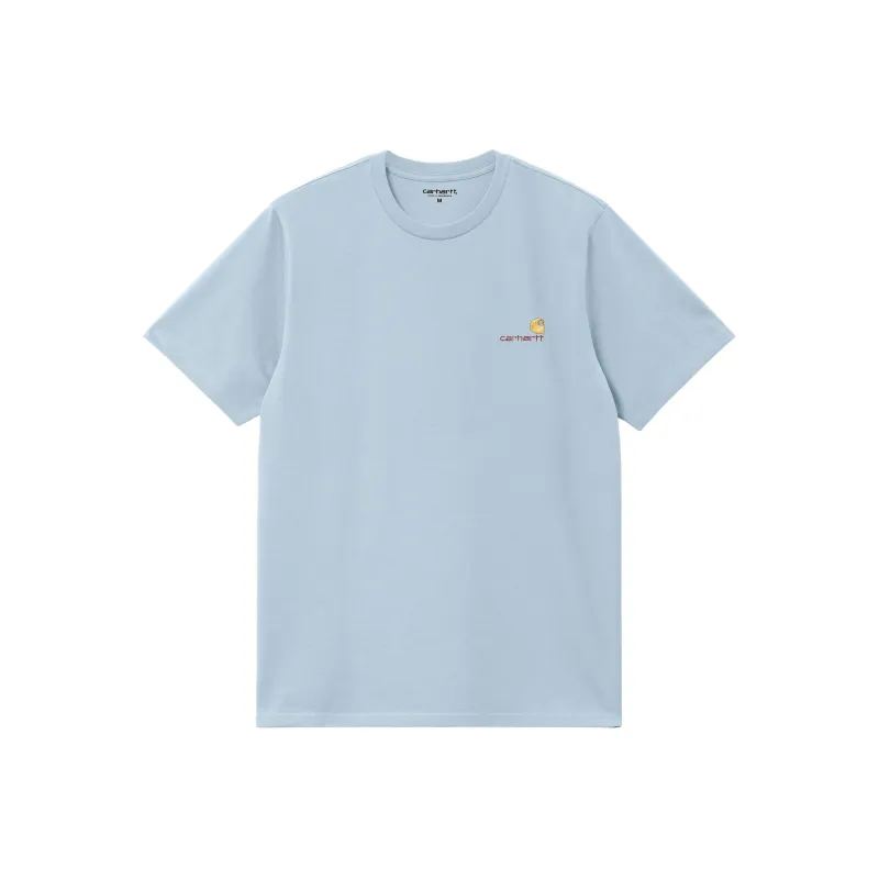 Carhartt WIP S/S American Script T Shirt T Shirt Men's Sky Blue-0