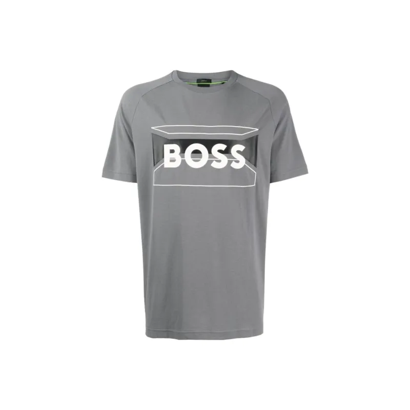 HUGO BOSS Logo Printed Crewneck T Shirt-0