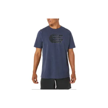 Asics Short Sleeve Rise Slogan Tee T-Shirt Men's Blue