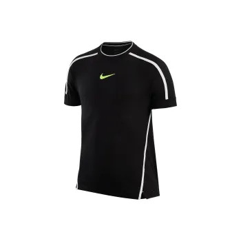 Nike T Shirt Men's Black/Black/Neon Yellow