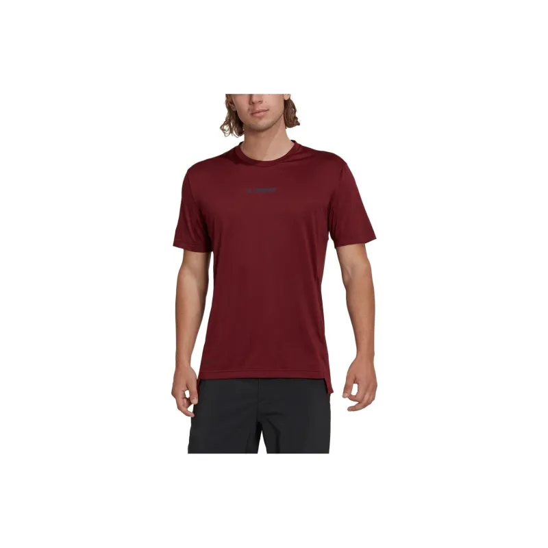 Adidas Terre T Shirt Men's Dark Red-0