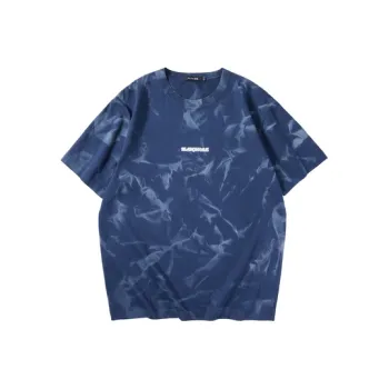 HLA JEANS T Shirts Men Navy Blue Pattern 85