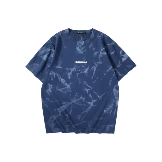 HLA JEANS T Shirts Men Navy Blue Pattern 85-0