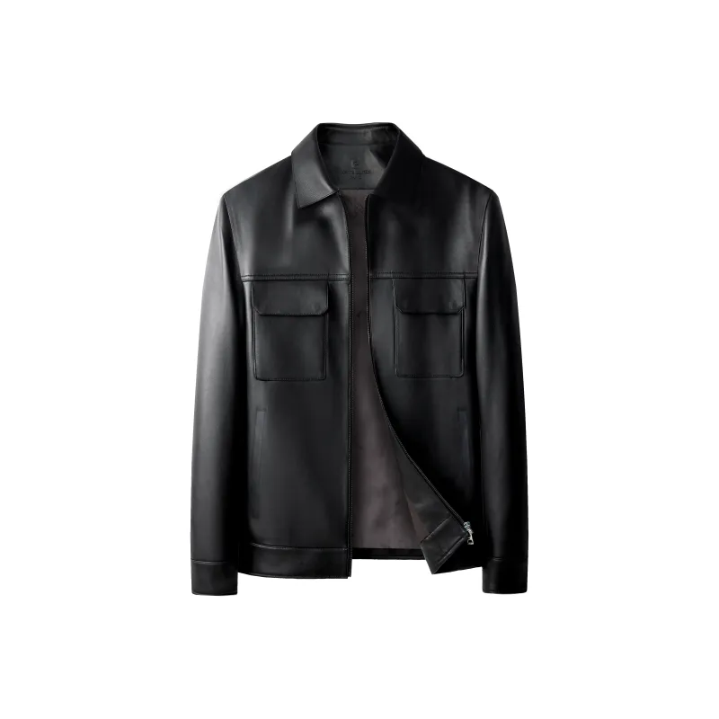 PIERRE CARDIN Leather Jacket Men's-3
