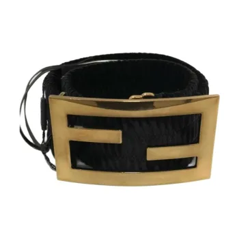 FENDI Fabric Belt Women's Black  