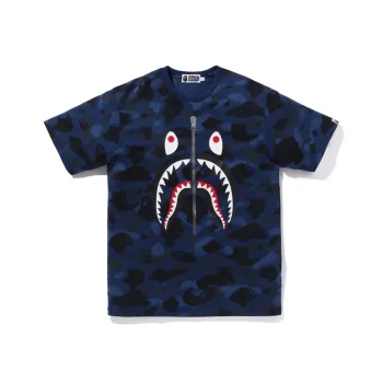 A BATHING APE Color Camo Shark Tee