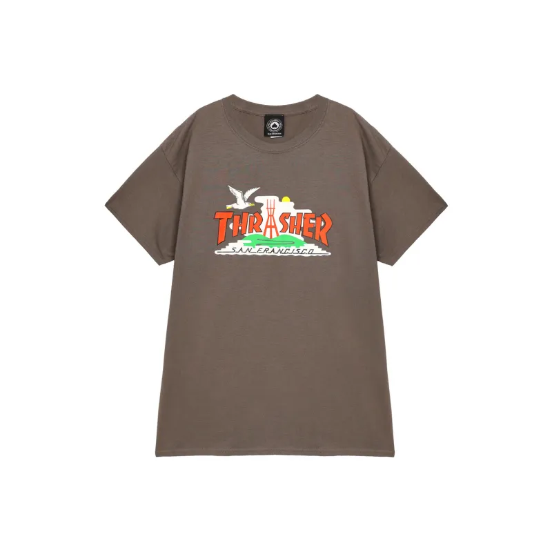 Thrasher T Shirts Unisex Gray-0