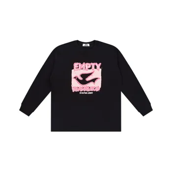 EMPTY REFERENCE Long Sleeved T Shirts Unisex Black