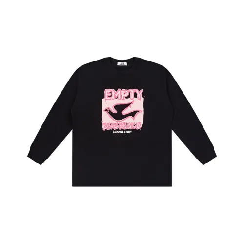 EMPTY REFERENCE Long Sleeved T Shirts Unisex Black