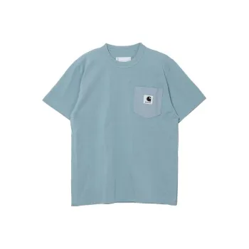 Carhartt Wip X Sacai X Carhartt WIP FW23 Co-branded Series T-Shirts Unisex Sky Blue