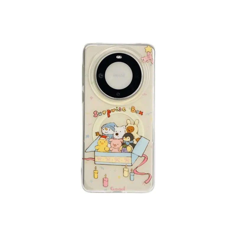 Sopi Acrylic Material Surprise Box Little Animal M Phone Cases Compatibility  Huawei Mate 70/60/50 Pro/Pura 70/70 Pro+-4