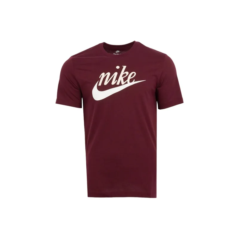 Nike T Shirts Men Burgundy-0