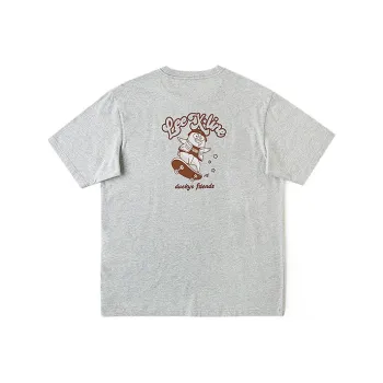Lee Little Liu Duck Co branded Model T Shirts Unisex Gray