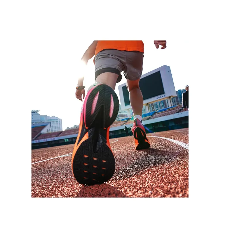 BIANSULONG Cushioned Slip Resistant Abrasion Resistant Low Top Casual Running Shoes Men's Orange Red-4