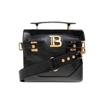 BALMAIN B BUZZ Calfskin Shoulder Bag, Crossbody Bag, Handbag Women's Black