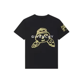 Givenchy Oversized T shirt In Cotton With Givenchy Angel Print T Shirt Men's Black