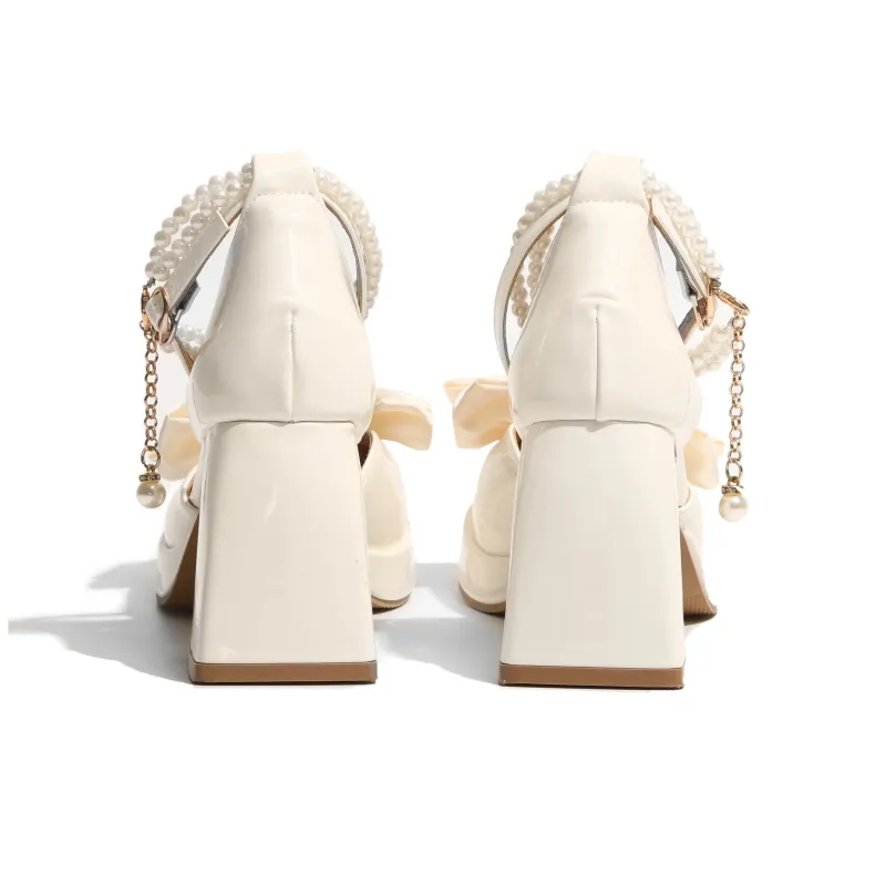 Take The Qin Chunky Heel Mary Jane Shoes 7cm Women's-30