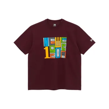 New Era SS24 T Shirt Unisex Burgundy