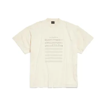 Balenciaga SS24 T Shirt Loose Fit Style Men's Beige
