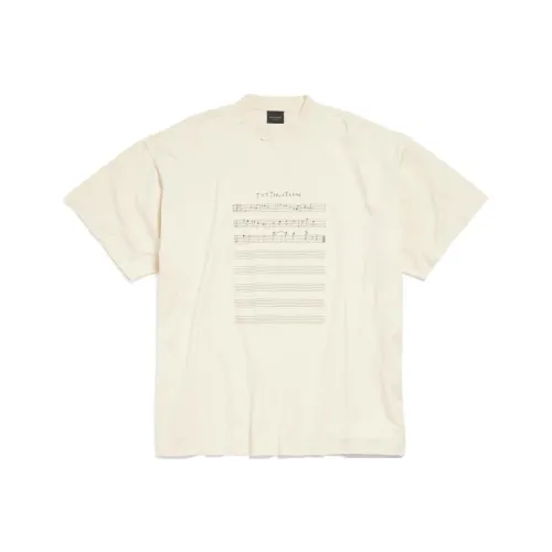 Balenciaga SS24 T Shirt Loose Fit Style Men's Beige