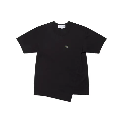 꼼데가르송 셔츠 CDG 셔츠 X LACOSTE 협업 시리즈 블랙 남녀공용 티셔츠