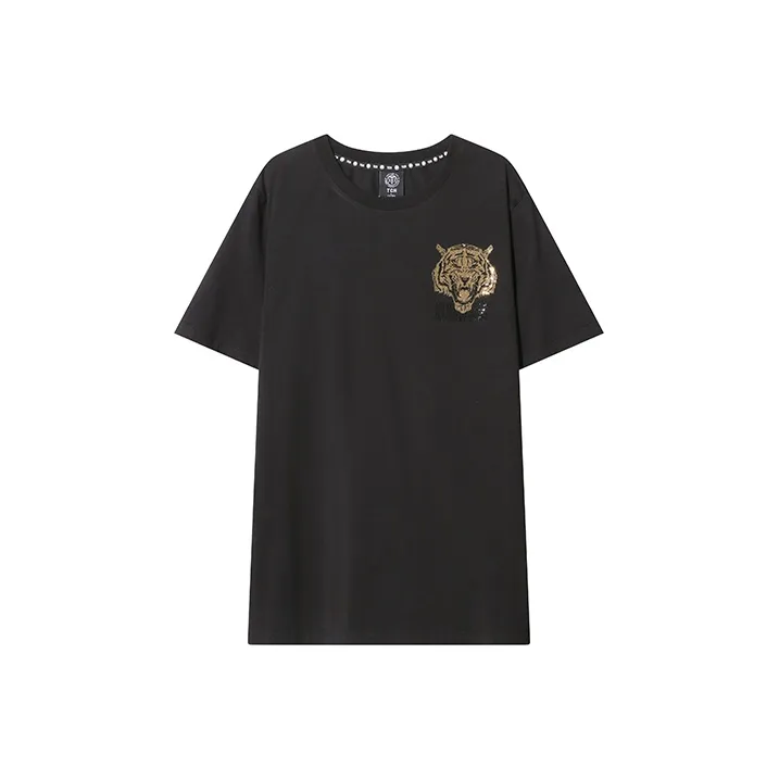 TCH T Shirts Unisex Black Base Gold Logo-0
