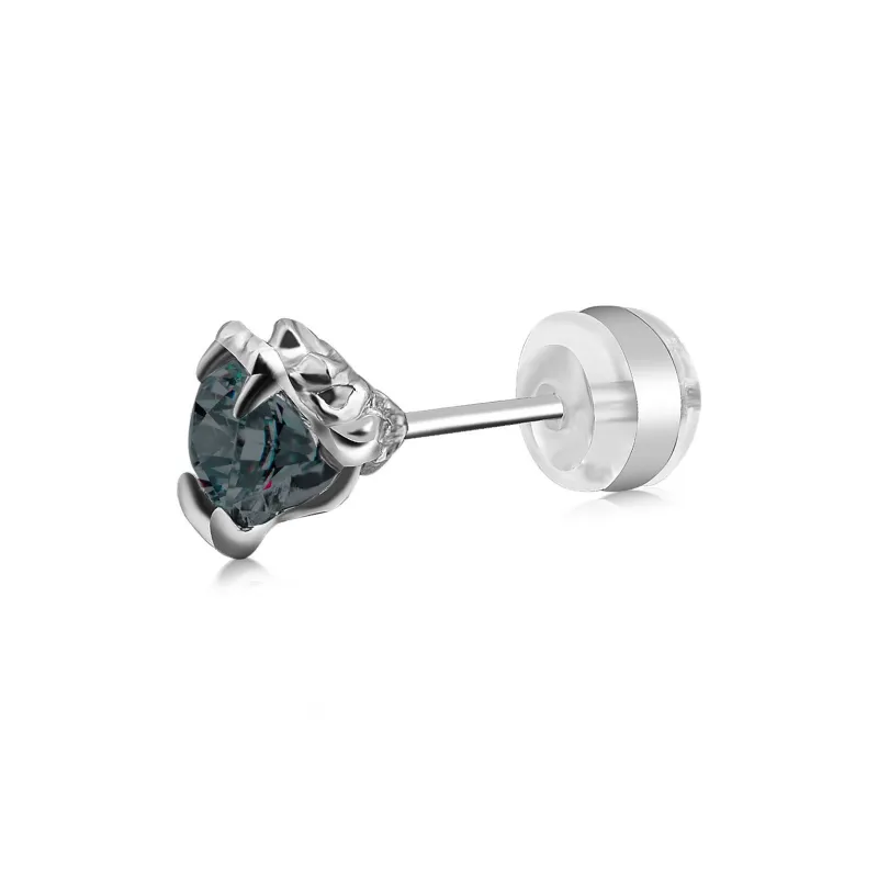WIC 925 Sterling Silver Stud Earrings Unisex-23