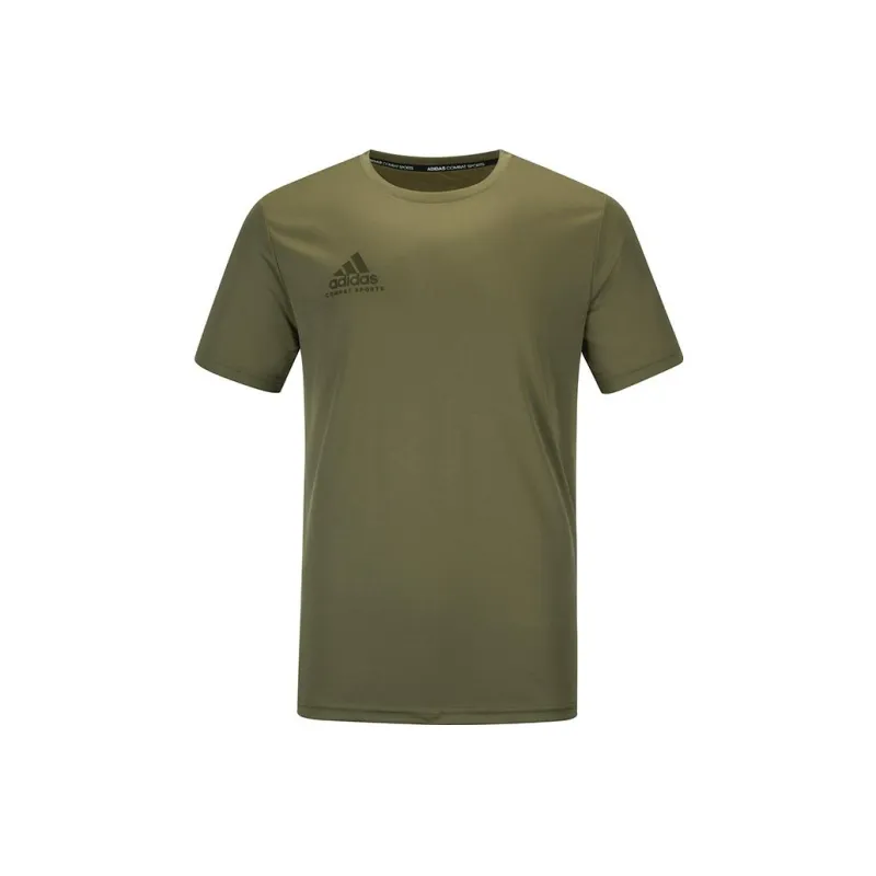 Adidas T Shirts Men Olive Green-0