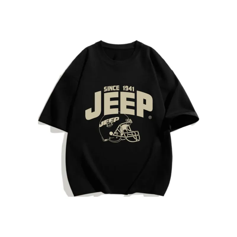 Jeep 2024 Summer Drop Shoulder Sleeve T Shirt Unisex-0