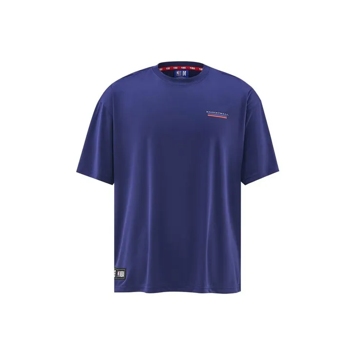 NBA Set-in Sleeve T-Shirt Unisex Sea Navy Blue-0