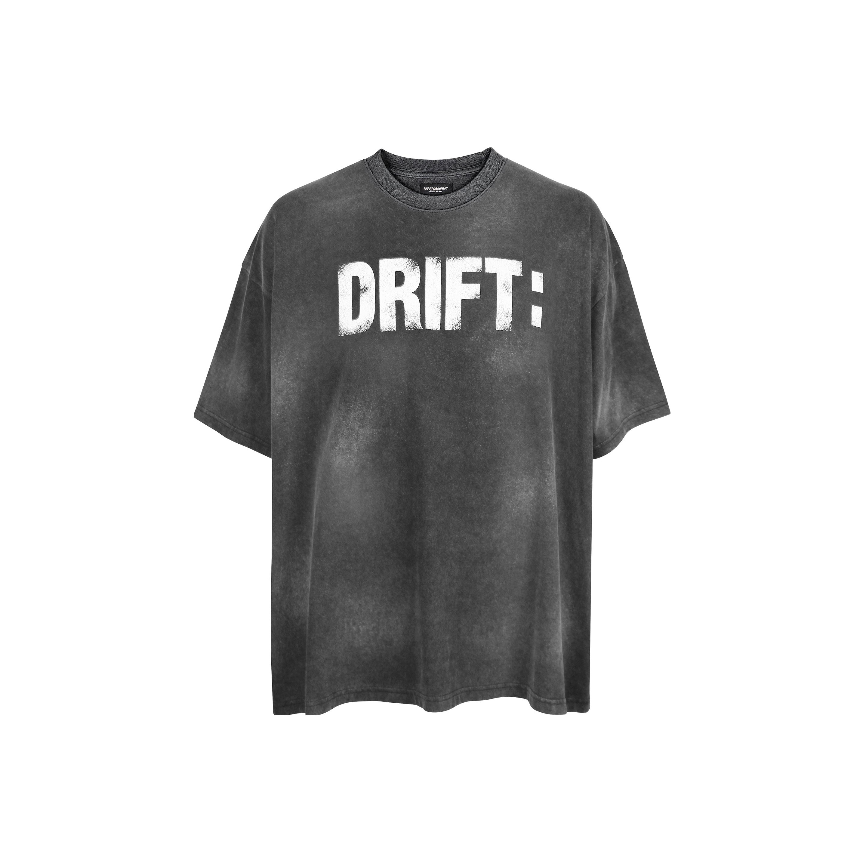 【FARFROMWHAT】Far Washed Logo T-Shirt Black Farfromwhat Far Washed Logo Long Sleeve T-Shirt Black