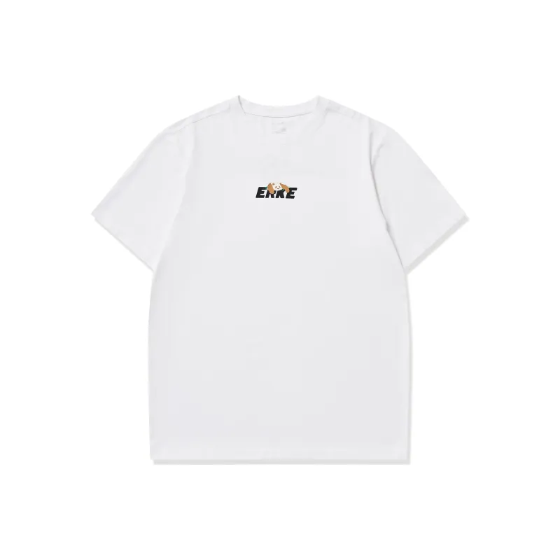 Erke Short Sleeved T Shirts Men's True White-0