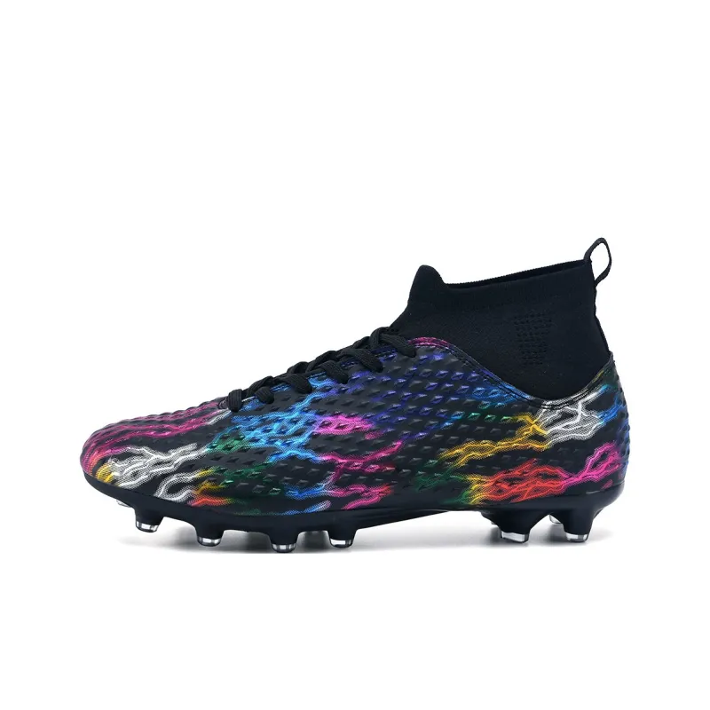 QIUTEXIONG FG Rubber Long Studs TF Rubber Broken Studs Soft Ground Firm Ground Slip Resistant Soccer Shoes Unisex-21