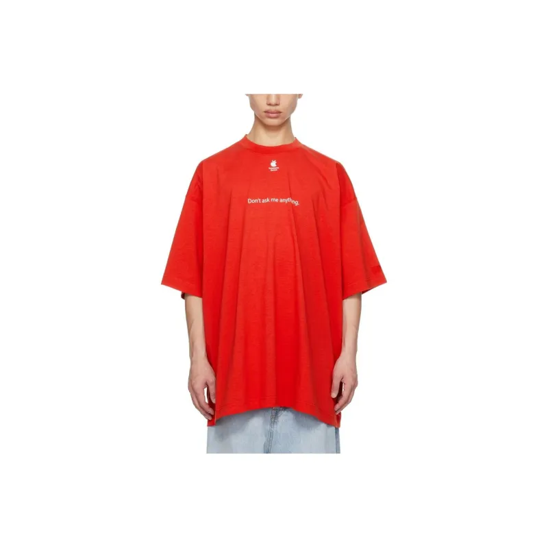 Vetements T-Shirts Men Red-0
