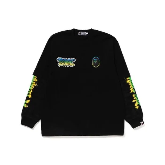 Bape Lux Sport Pattern Oversized Double Long Sleeve Tee-1