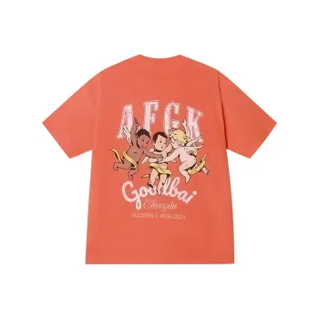 Good Bai X AFGK GOODBAI Co branded Model T Shirts Unisex Orange Red City Limited