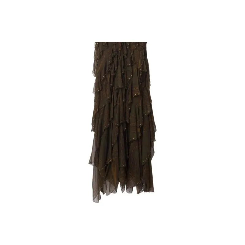 Burberry SS24 Slip Dresses Women's Olive-4