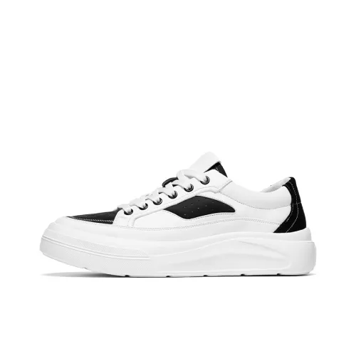 Meiretu Abrasion Resistant Breathable Height Increasing Low Top Skateboard Shoes Men's